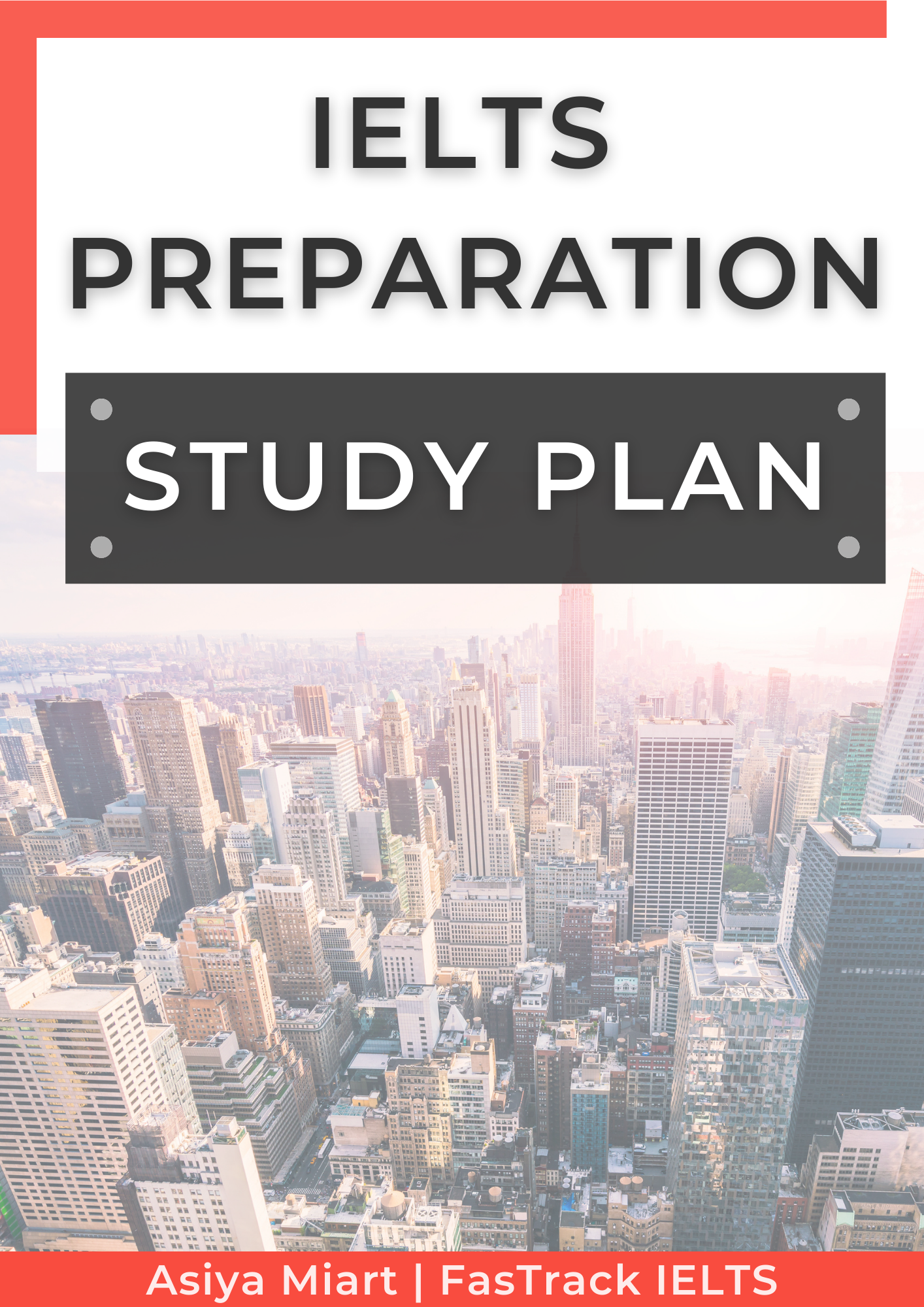IELTS study plan cover page