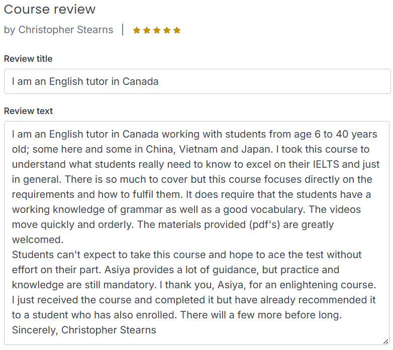 Christopher English tutor from Canada